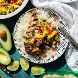 Grilled Cilantro Lime Chicken with Mango Salsa – Healthyish Foods