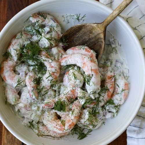 Creamy Shrimp Salad with Dill (Low Carb