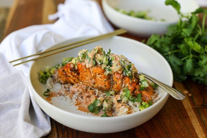 Air Fryer Spicy Hasselback Salmon – Healthyish Foods