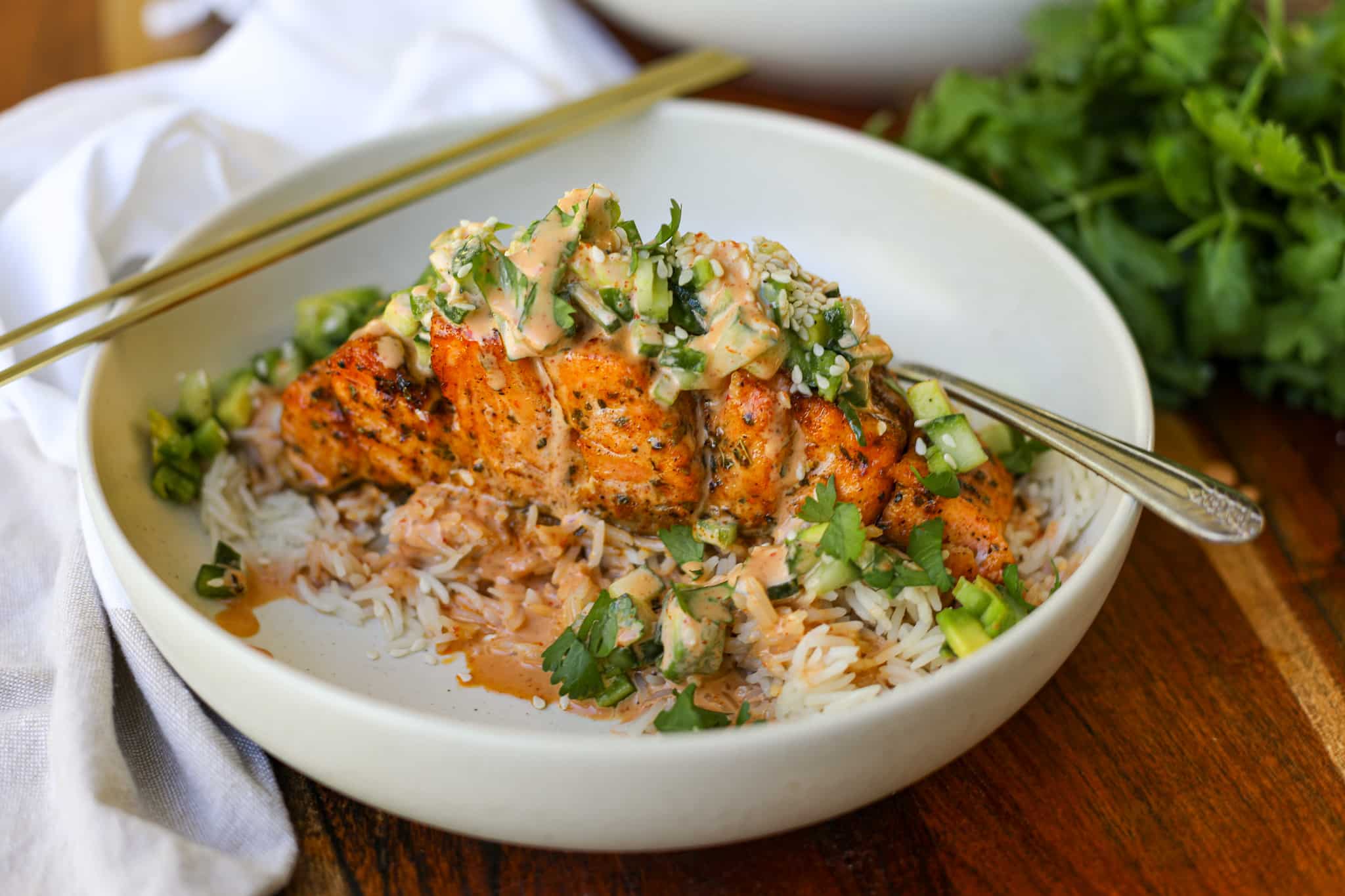 Air Fryer Spicy Hasselback Salmon – Healthyish Foods