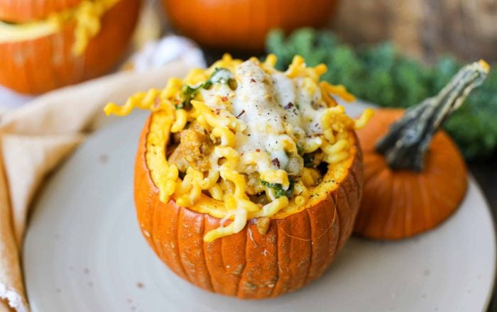 Creamy Pumpkin Sausage Pasta, Stuffed Pumpkins – Healthyish Foods