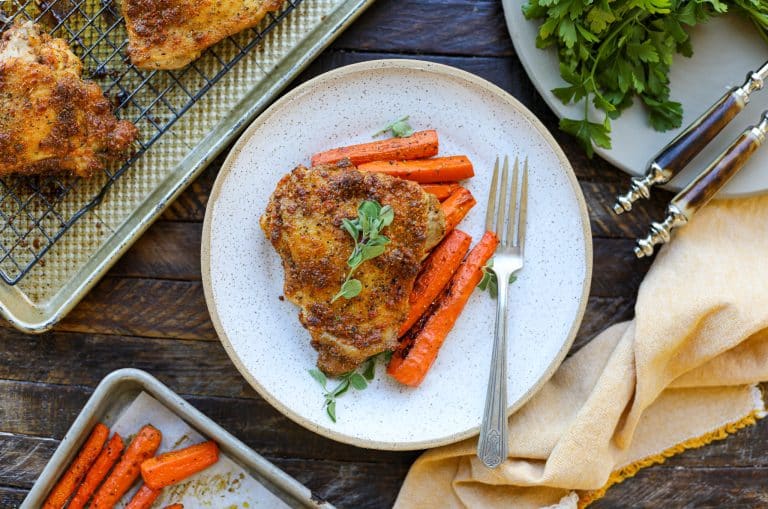 Oven Baked Crispy Chicken Thighs - Healthyish Foods