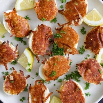 Tuna Melt Deviled Eggs - Healthyish Foods