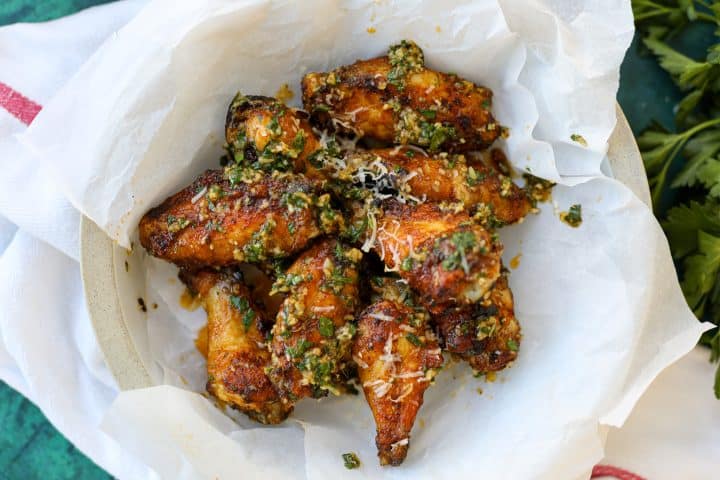 Air Fryer Garlic Parmesan Chicken Wings – Healthyish Foods