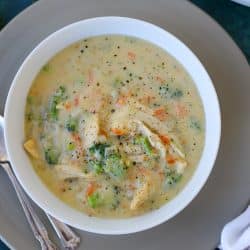 Healthy Chicken Broccoli Cheddar Soup – Healthyish Foods