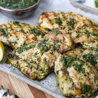 Chimichurri Grilled Chicken Thighs – Healthyish Foods