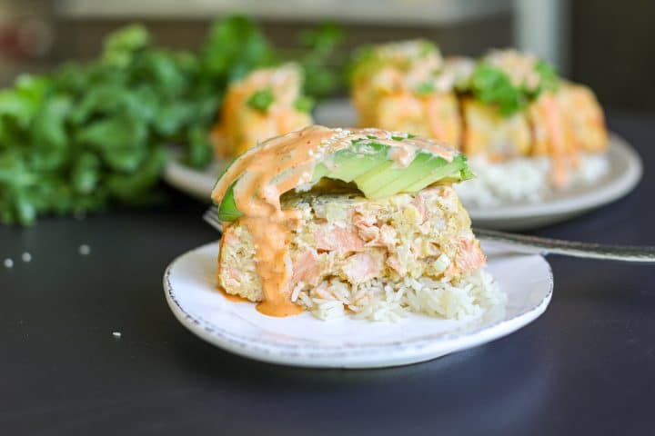 image of a slice of salmon loaf