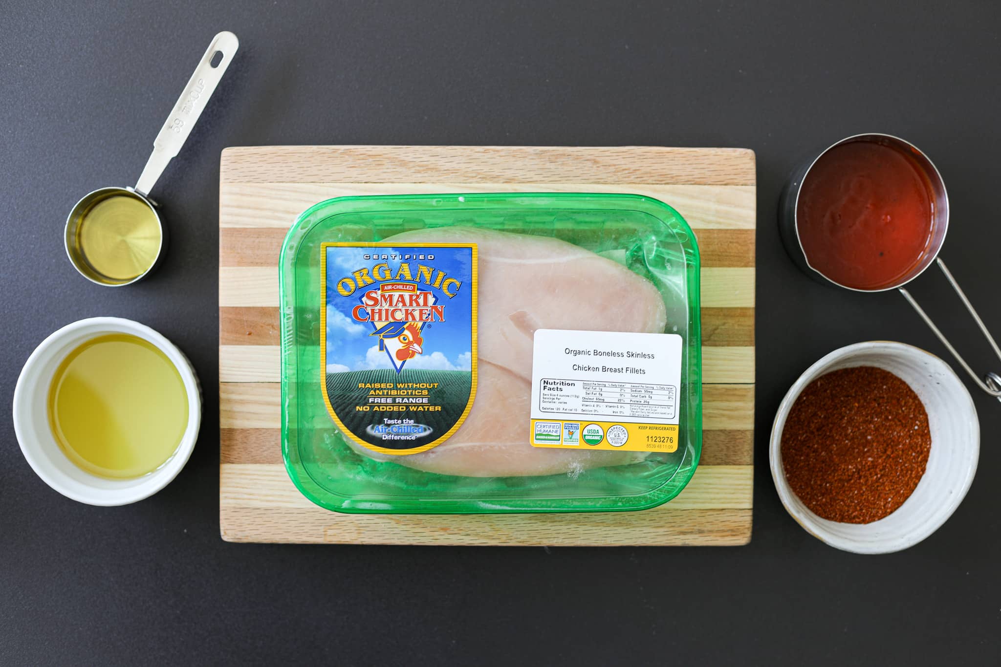 ingredients needed for grilled BBQ chicken