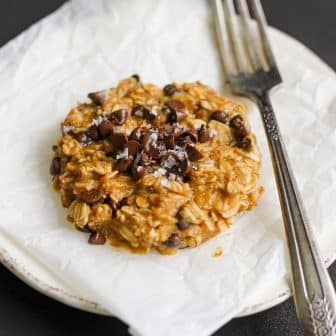 side shot of the flourless Peanut Butter Oatmeal Cookie (Single Serving)