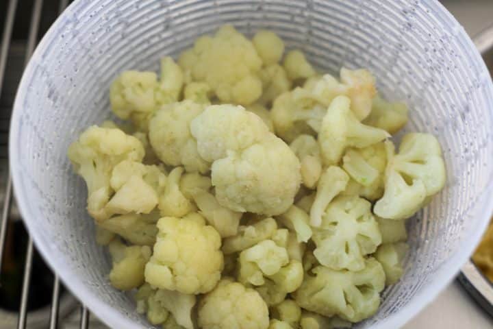 boiled cauliflower.