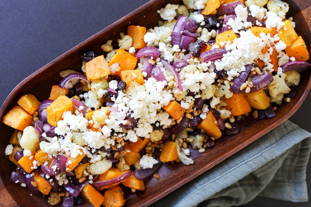 Roasted Butternut Squash, Cauliflower and Red Onion – Healthyish Foods