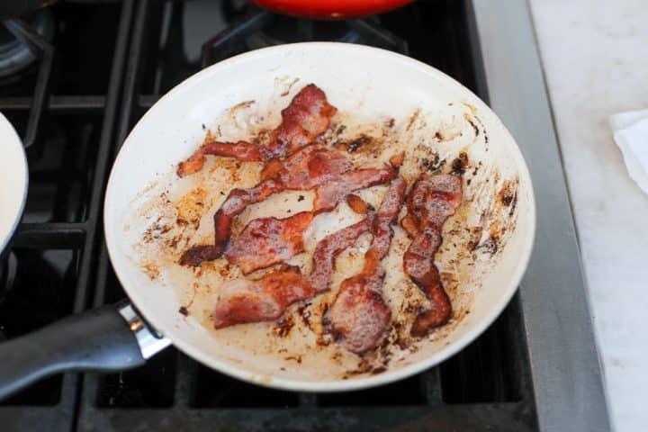 pan fried bacon. 