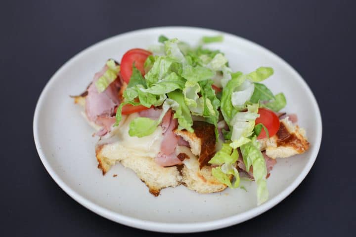 shredded lettuce added to the torn sandwich salad.