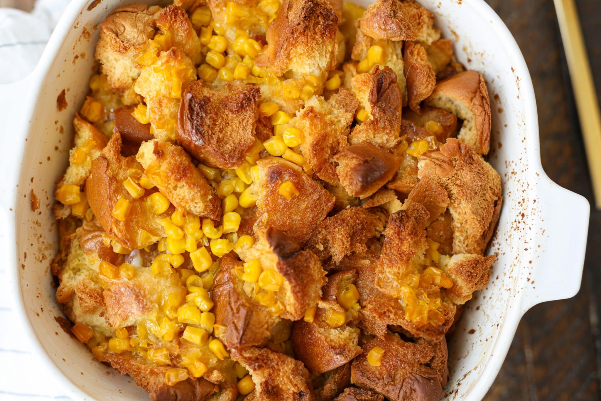 cornbread pudding. 