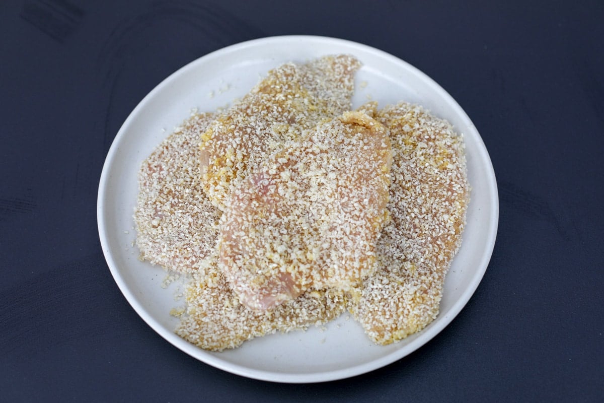 breaded chicken cutlets. 