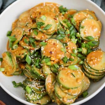 Cucumber Salad with Spicy Peanut Dressing - Healthyish Foods