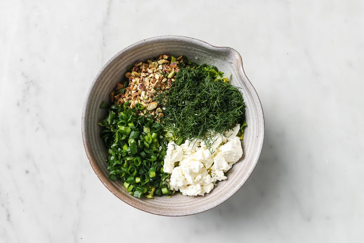 all ingredients in a bowl. 