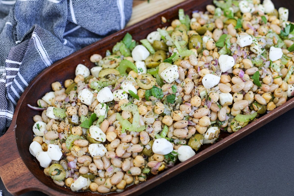 Green Olive and Celery Dense Bean Salad.