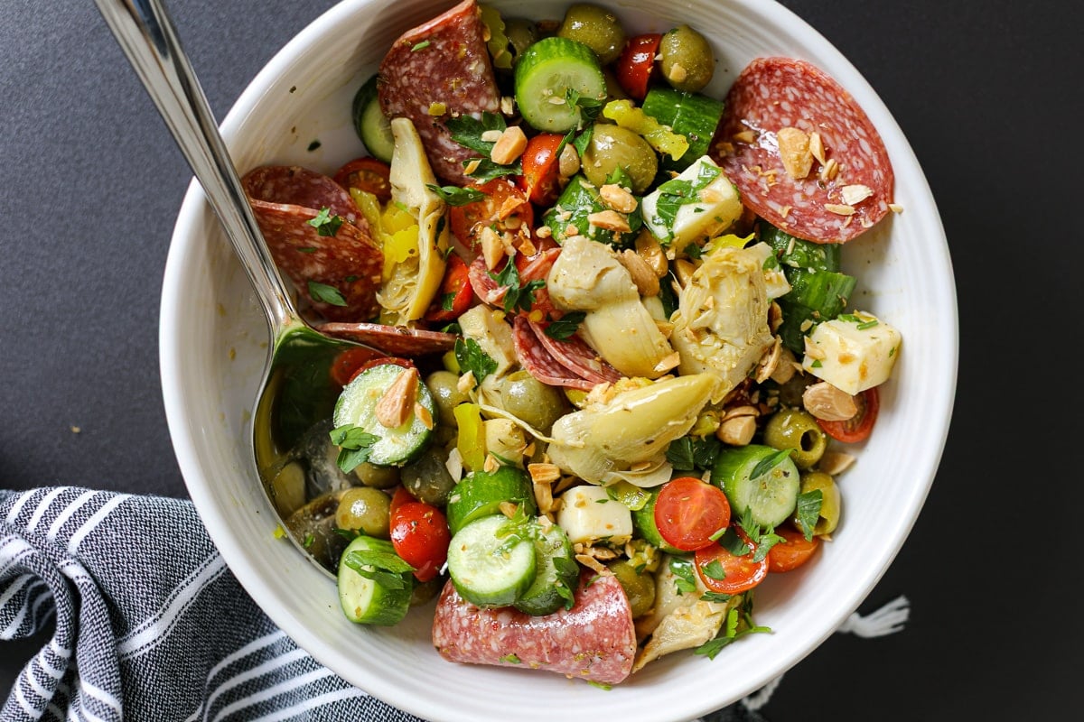 Marinated Charcuterie Salad - Healthyish Foods