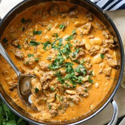 One Pan Marry Me Butter Bean and Sausage Dip – Healthyish Foods