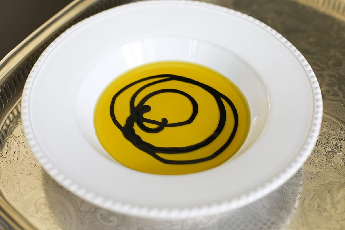oil and balsamic glaze.