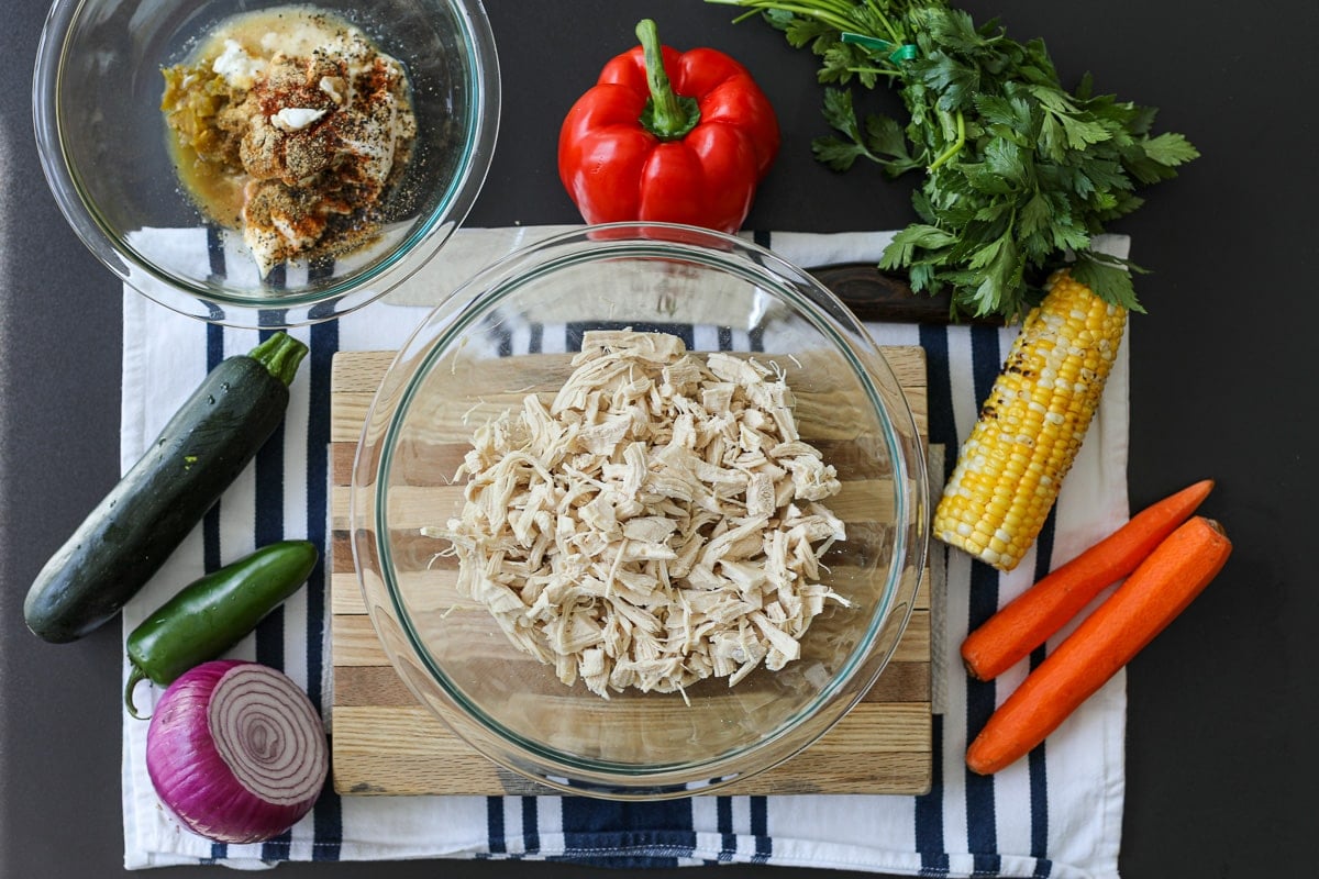 ingredients needed for chicken salad.