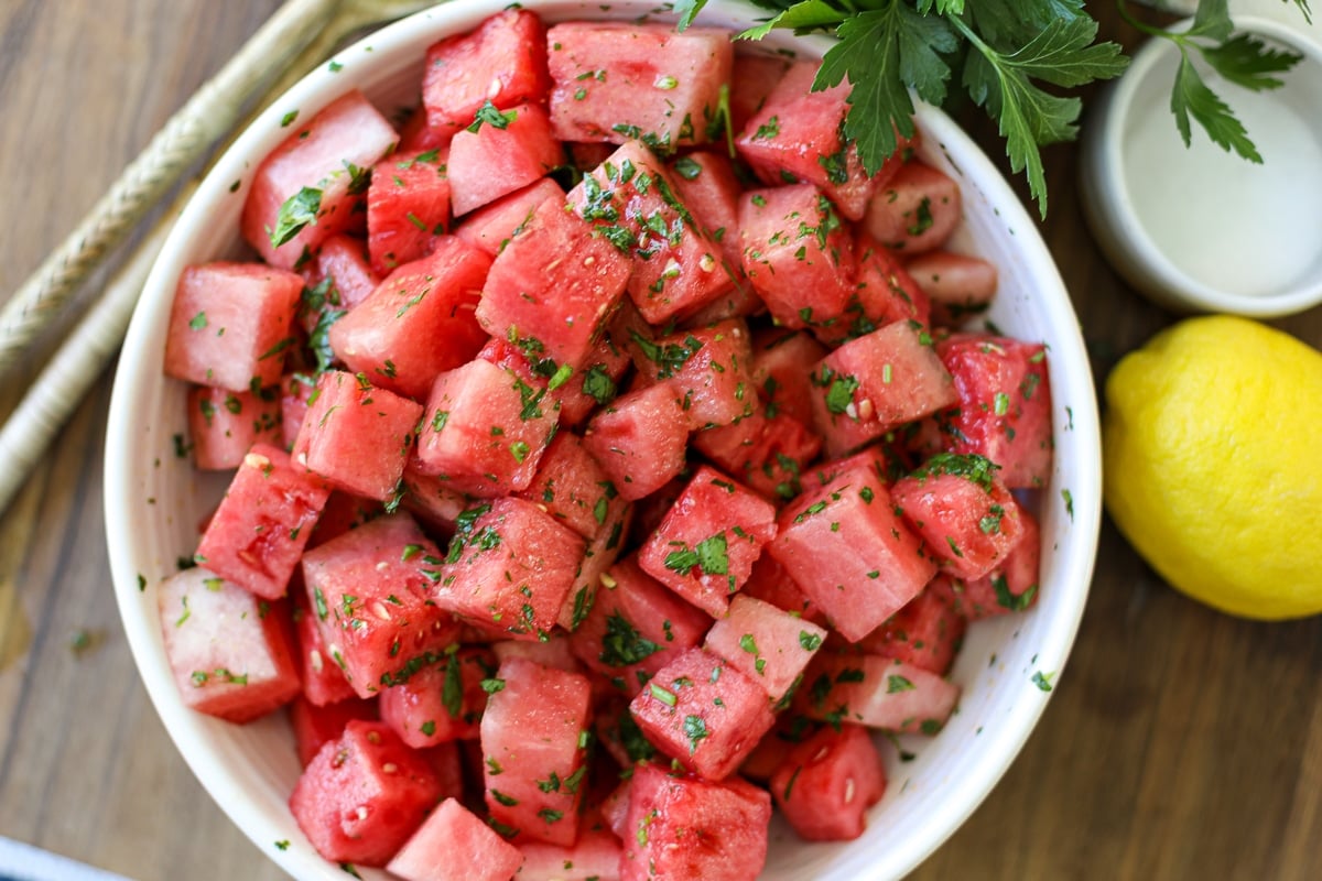 easy watermelon salad.