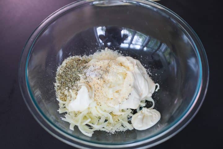 cheese blend in a bowl.