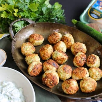 zucchini parmesan chicken meatballs.