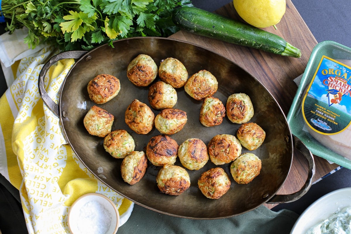 zucchini parm meatballs. 