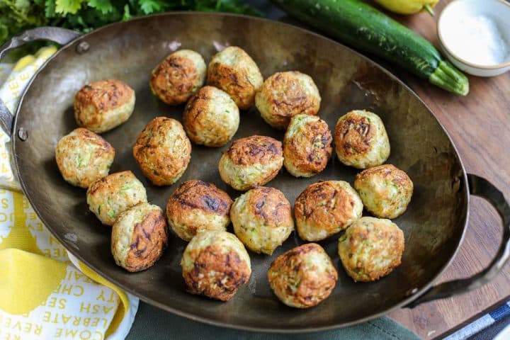 fried meatballs. 