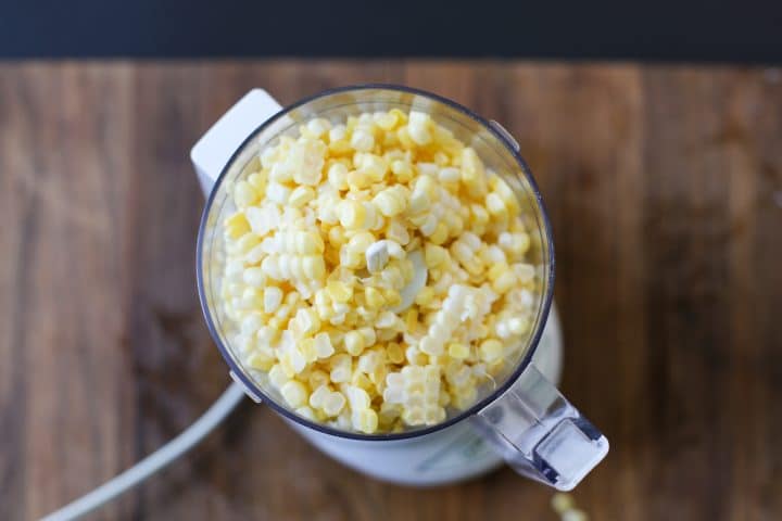 corn kernel in a food processor.