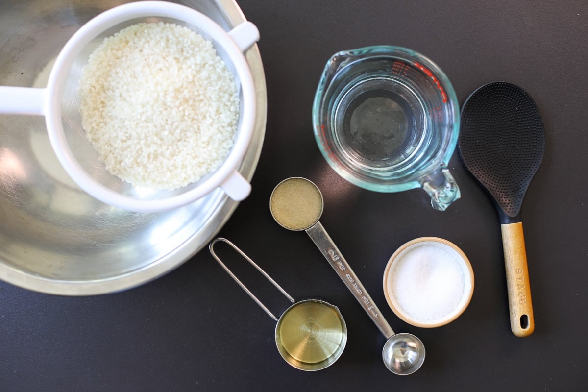 sticky rice ingredients.