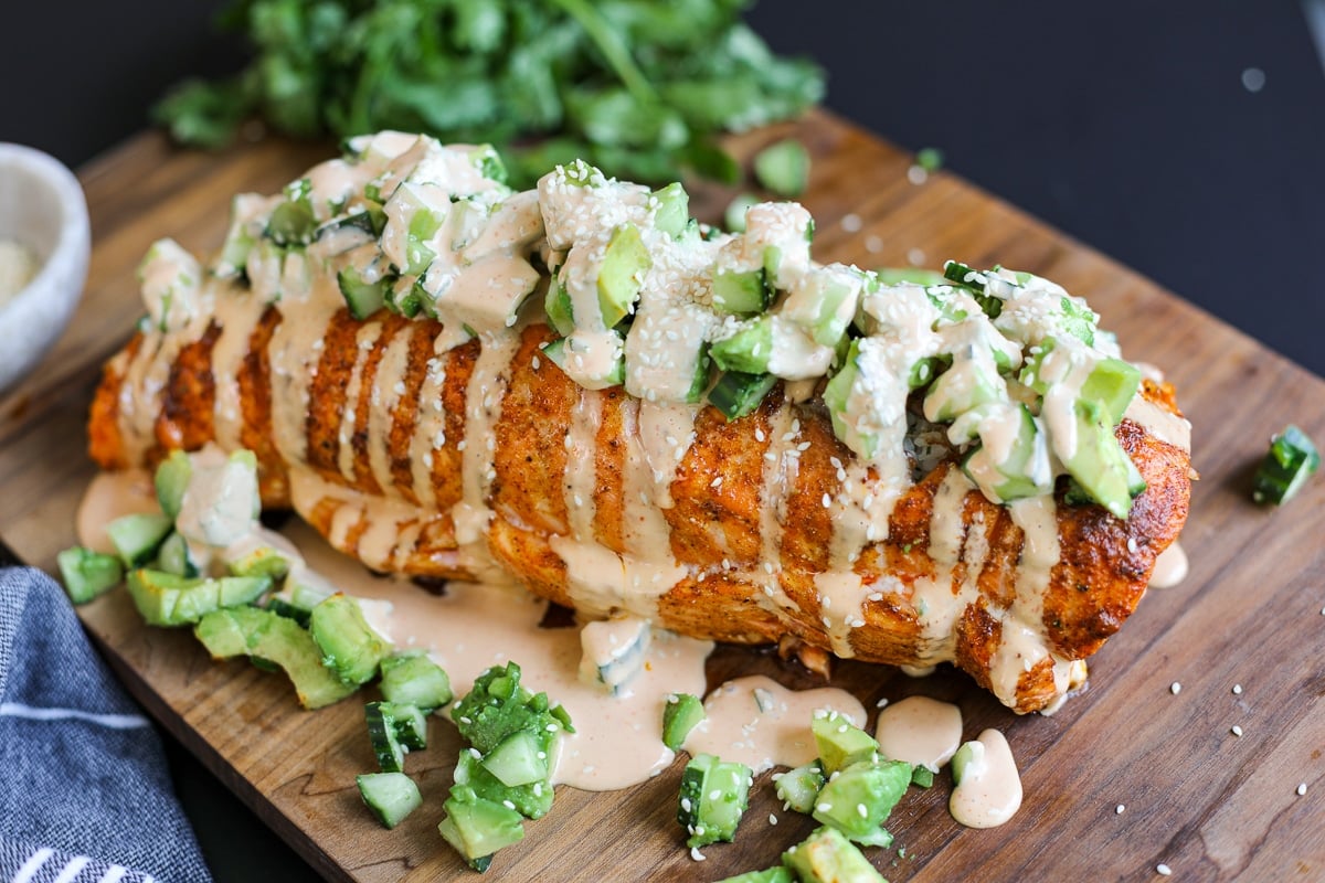 Baked Spicy Salmon Roll – Healthyish Foods