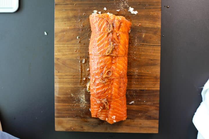 salmon with spice rub.