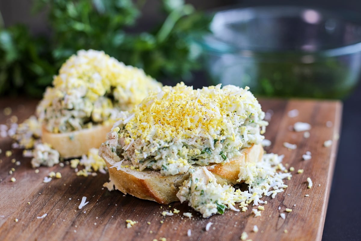 Creamy Chimichurri Smashed Bean Tuna Salad (No Mayo)