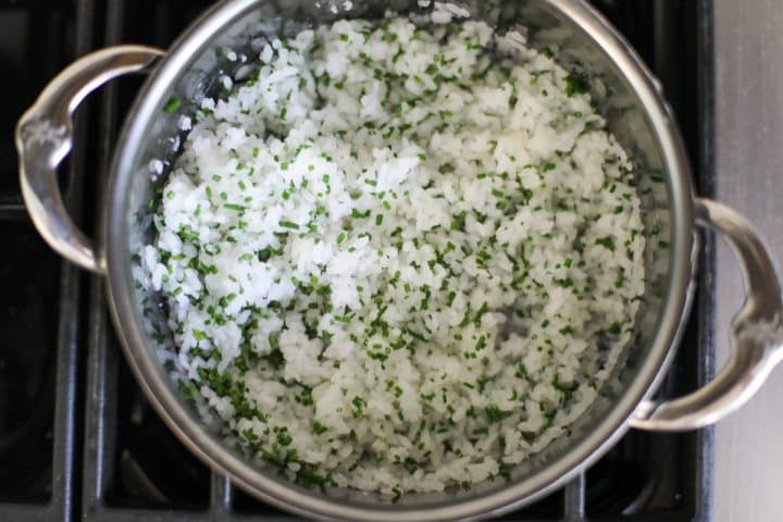 sticky rice w chives.