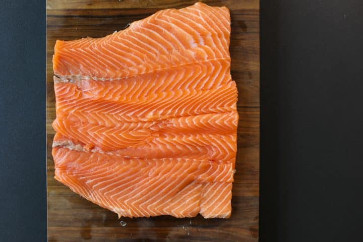butterflied salmon.