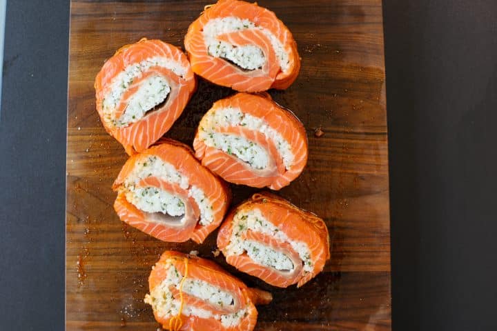 salmon rolls.