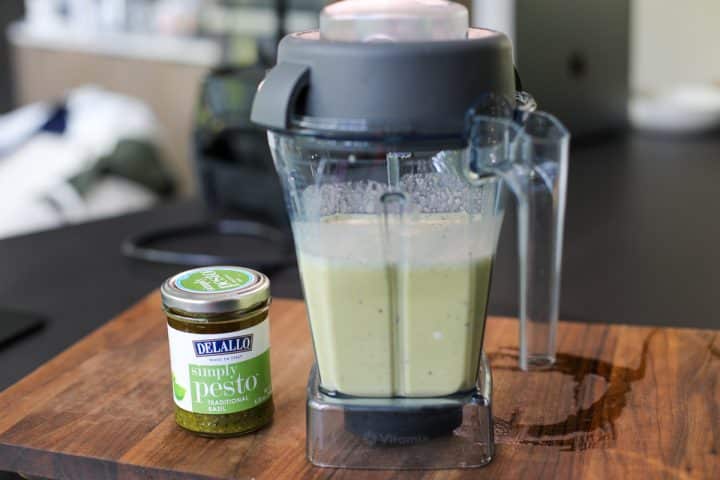 egg mixture in a blender.