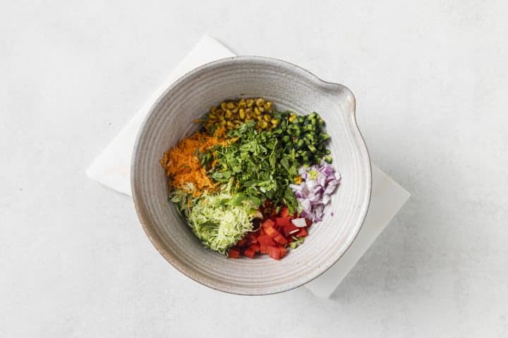 vegetables in a bowl.