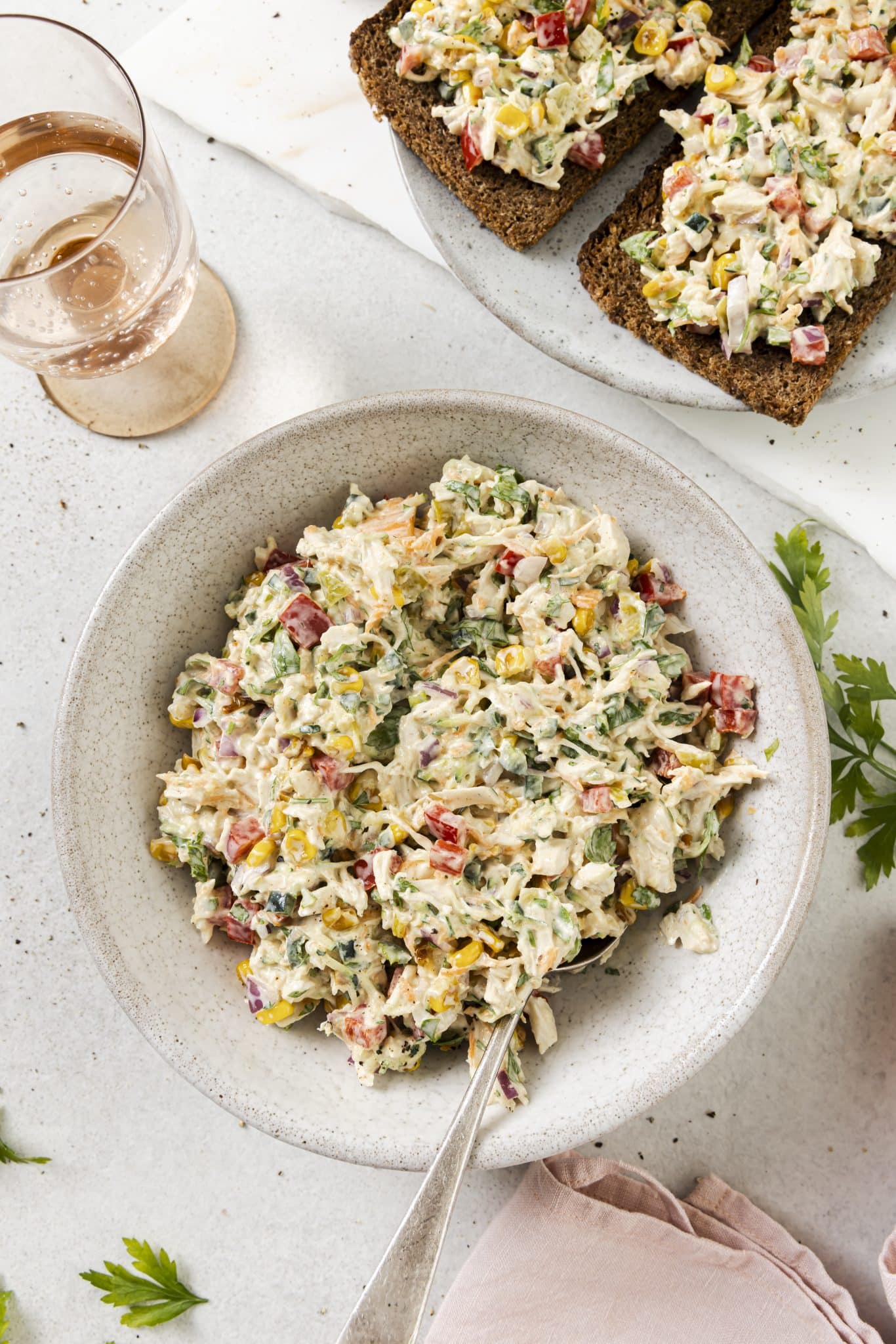 garden vegetable chicken salad.