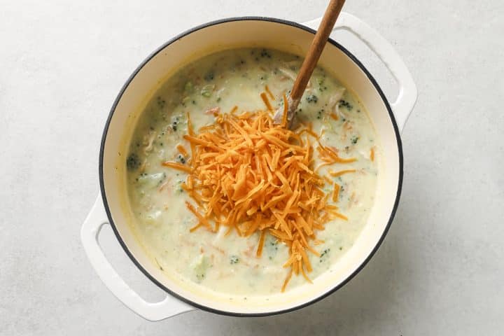 cheese in soup.