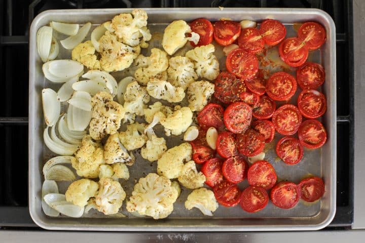 roasted vegetables.