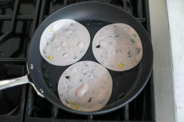 mortadella in a pan.