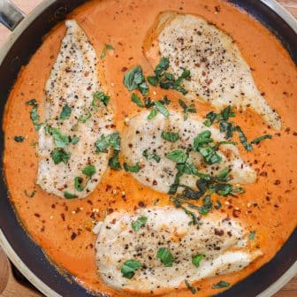 One Pan Creamy Tomato Chicken: Healthyish Foods